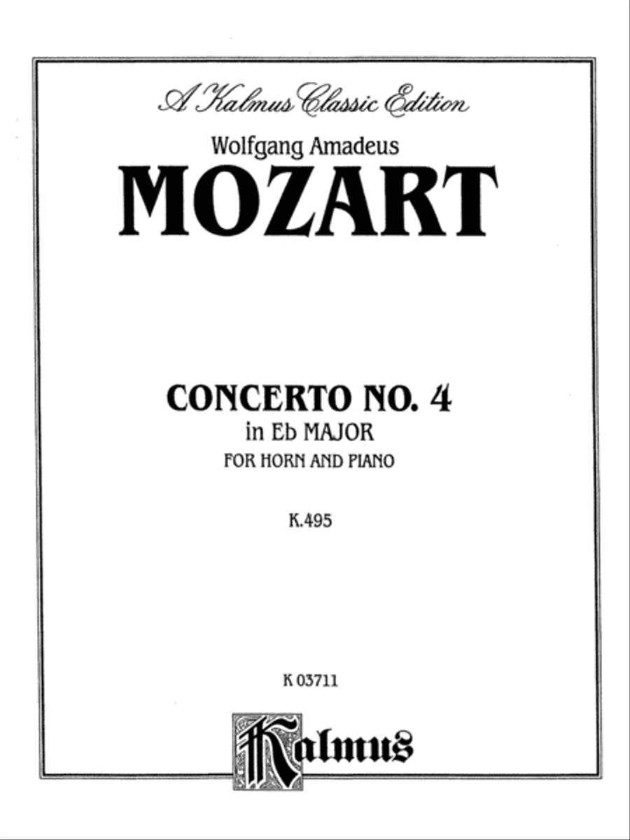 Horn Concerto No. 4 in E-flat Major, K. 495 Small Ensemble scores gallery preview page 2