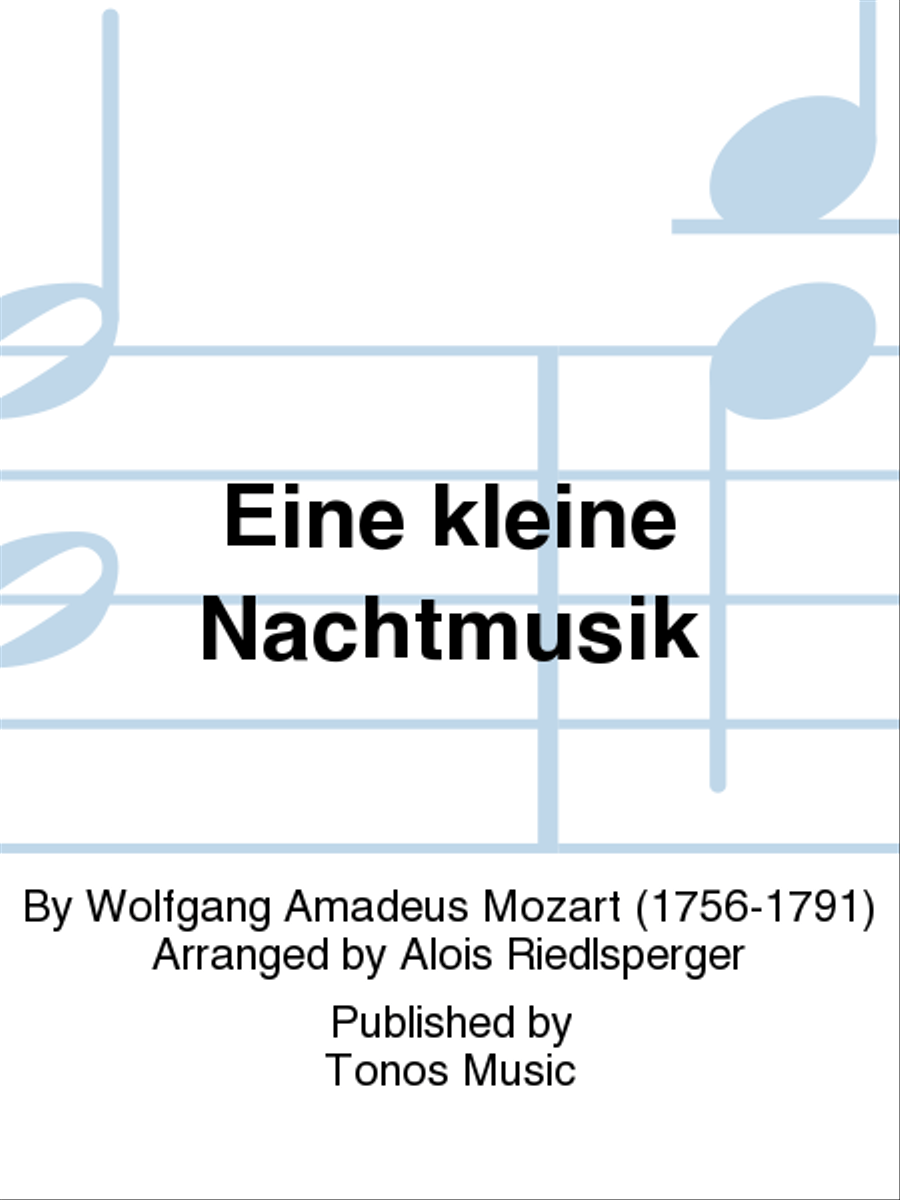 Eine kleine Nachtmusik Eine kleine Nachtmusik Clarinet Quartet scores gallery preview page 1
