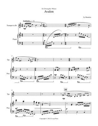 Avalon for Trumpet and Piano