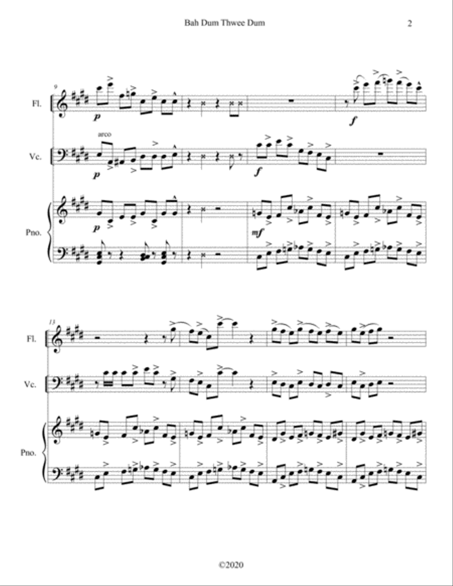Bah Dum Thwee Dum Flute scores gallery preview page 4