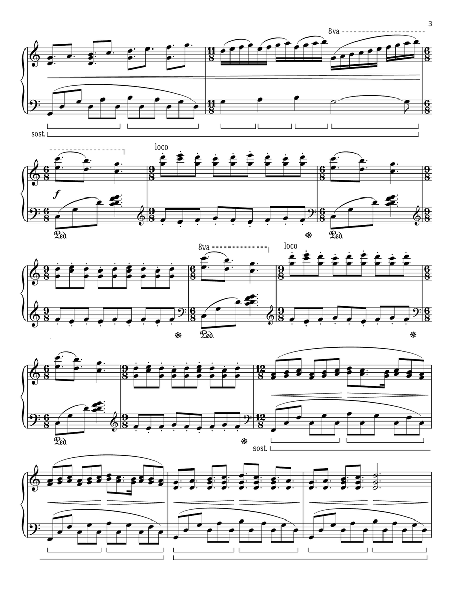 Berceuse Piano Solo scores gallery preview page 3