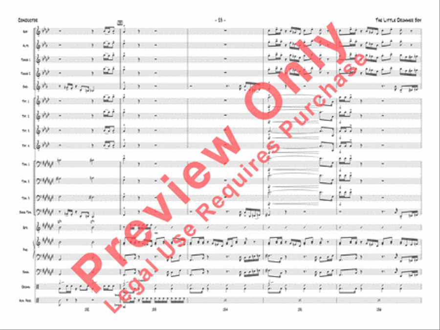 The Little Drummer Boy Jazz Ensemble scores gallery preview page 24