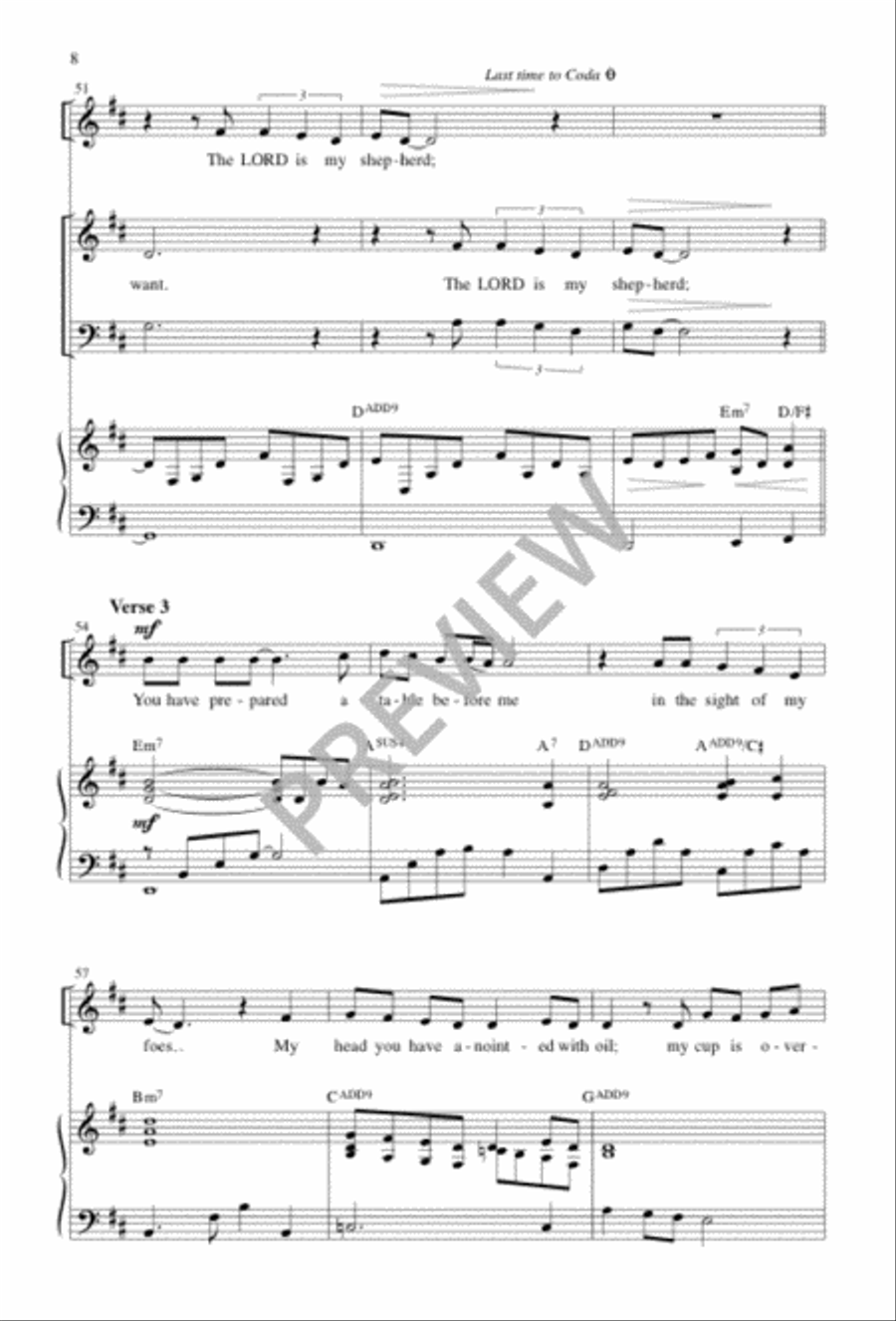 The Lord Is My Shepherd The Lord Is My Shepherd 2-Part scores gallery preview page 8