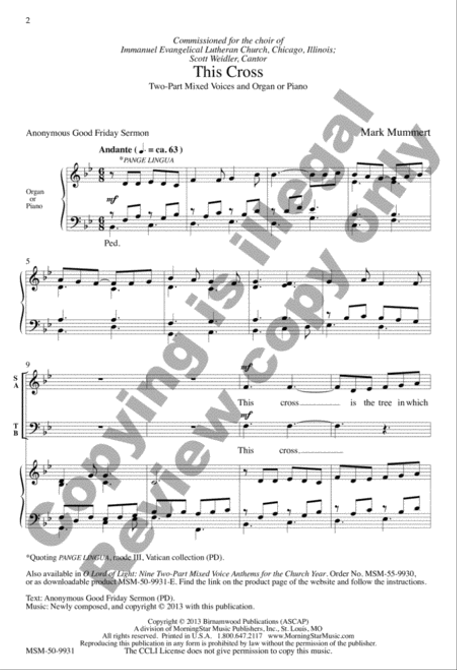 This Cross This Cross 2-Part scores gallery preview page 2