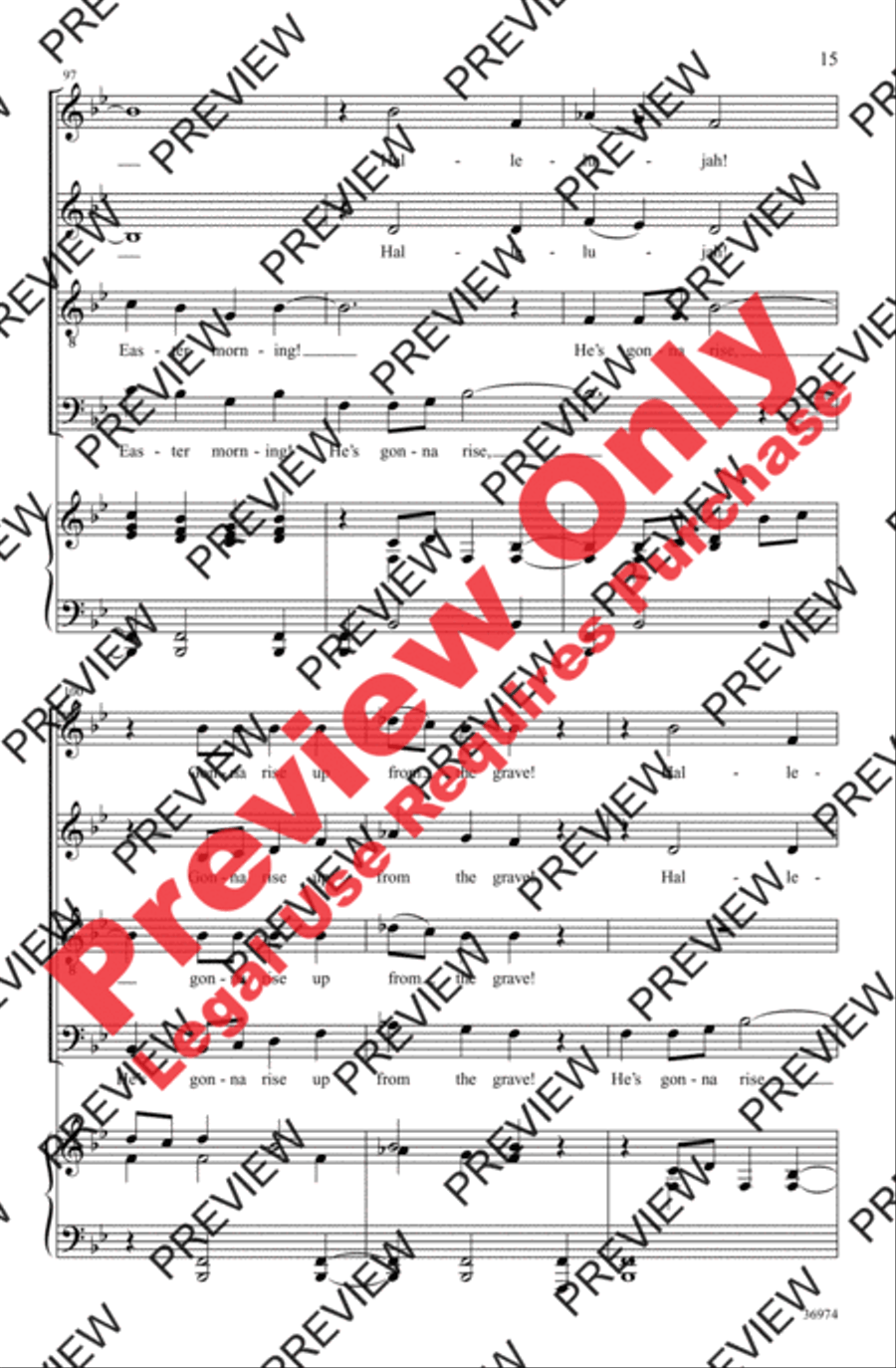 He's Gonna Rise, My Soul to Save! 4-Part scores gallery preview page 15