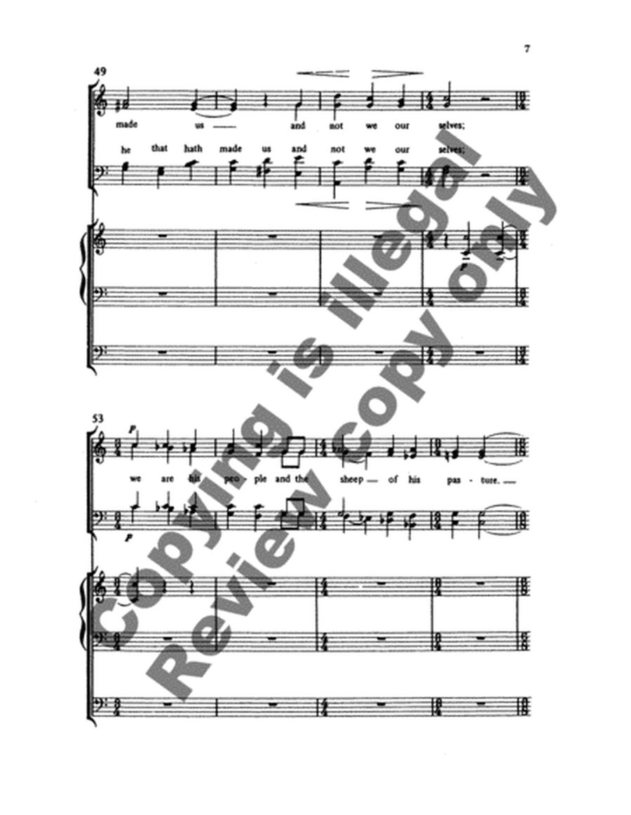 Jubilate Deo (O Be Joyful) (Choral Score) image number null