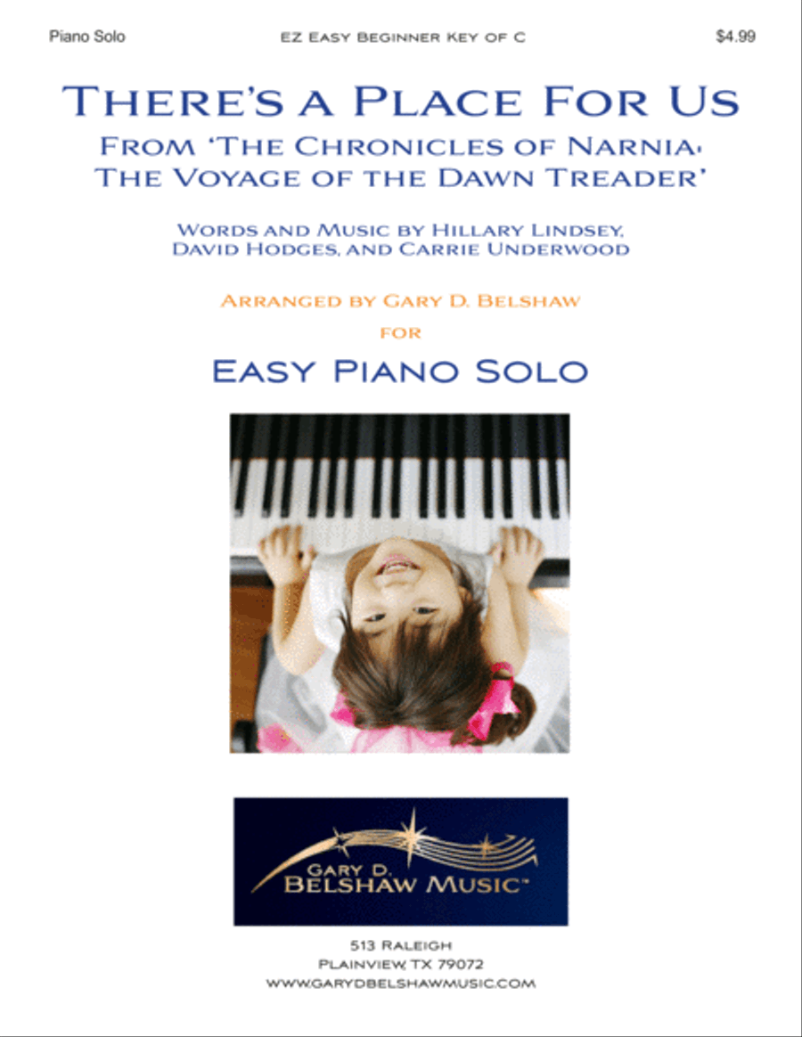 There's A Place For Us Easy Piano scores gallery preview page 1