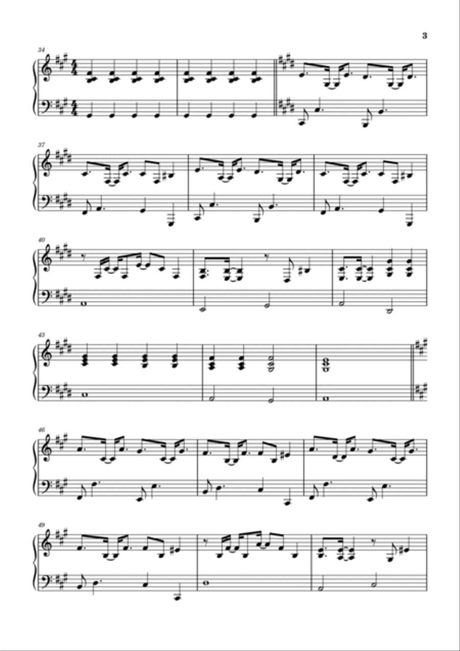 Shape Of My Heart Easy Piano scores gallery preview page 3
