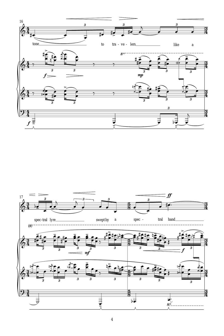 Nobody Comes (for low voice and piano) Piano, Vocal scores gallery preview page 4