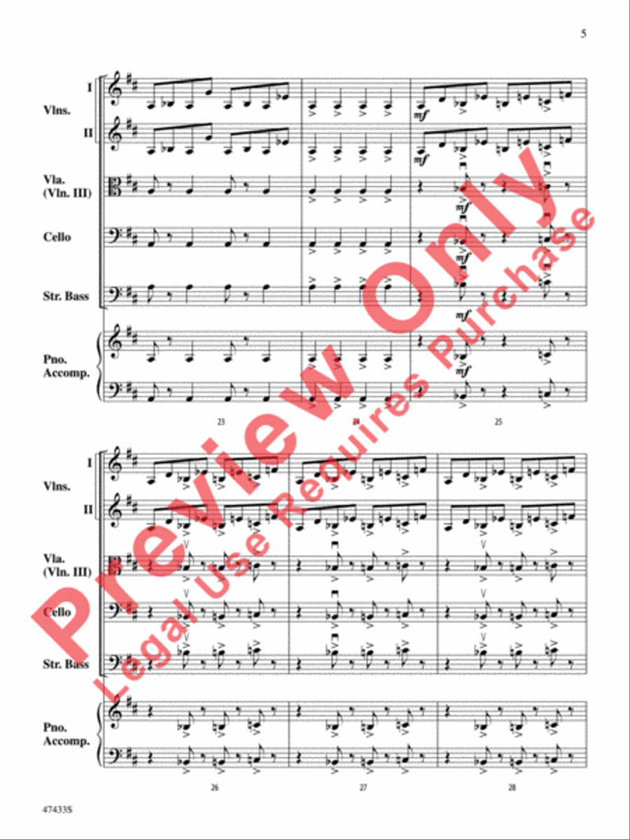 Themes from Pictures at an Exhibition String Orchestra scores gallery preview page 6