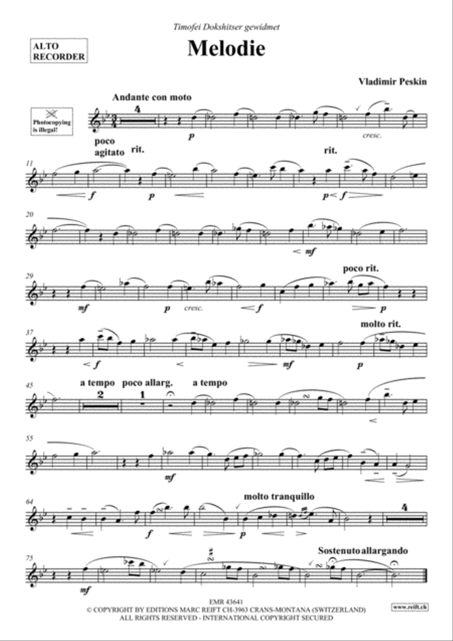 Melodie Alto Recorder scores gallery preview page 2