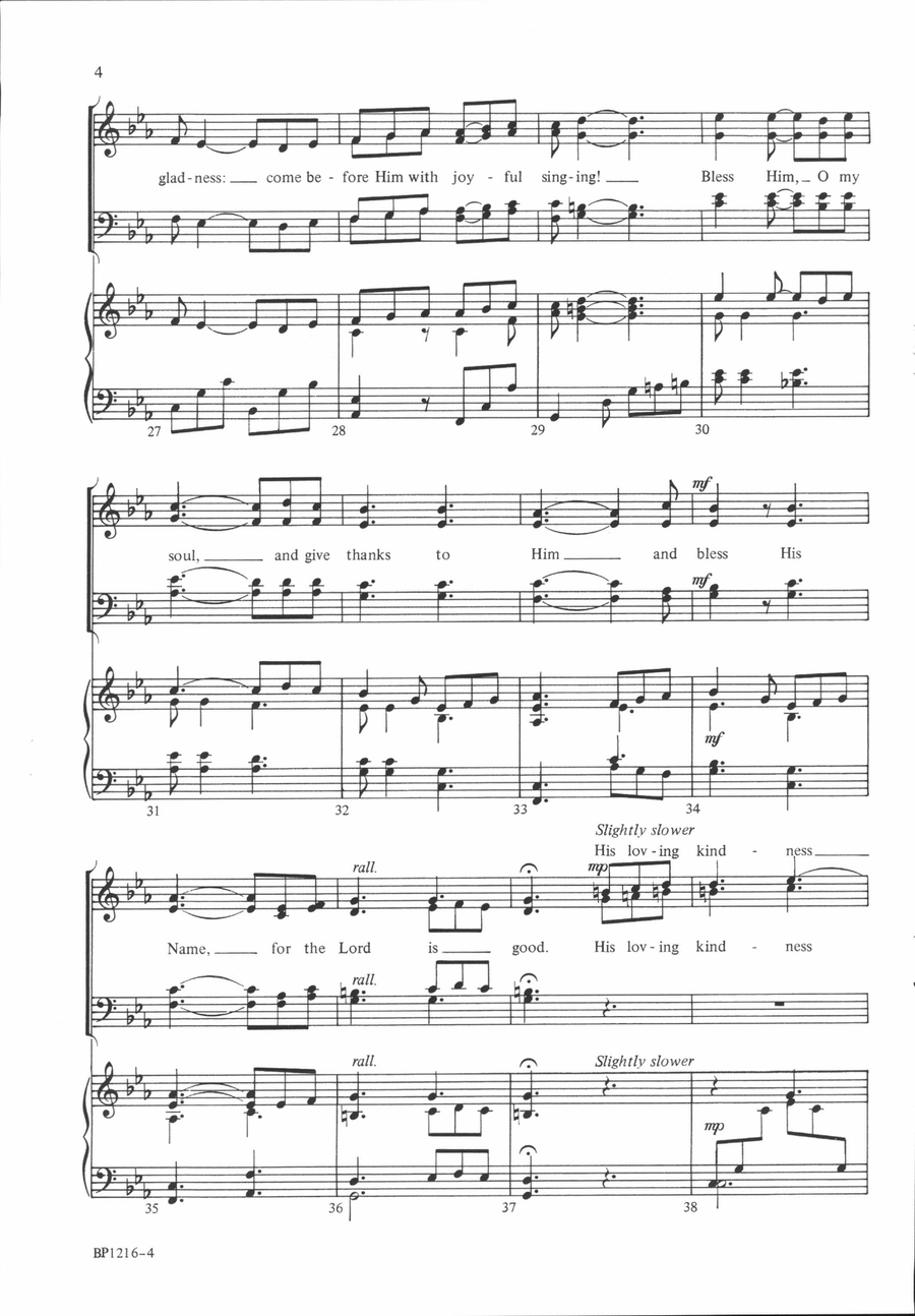 Enter His Courts With Praise 4-Part scores gallery preview page 4