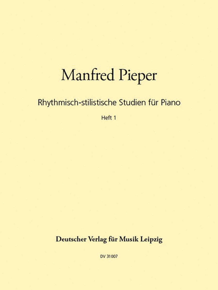 Rhythmic and Stylistic Studies for Piano