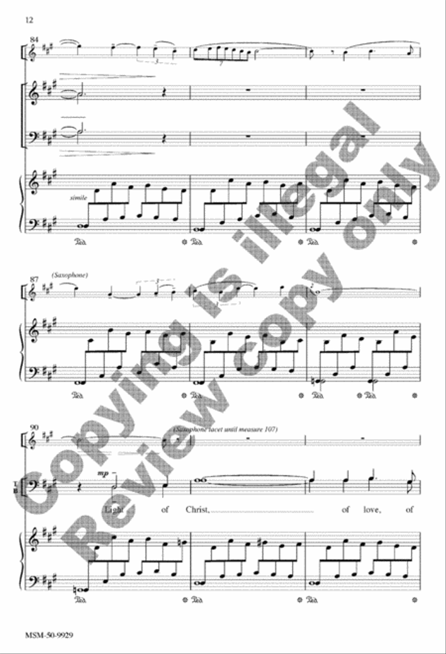Ancient Waters Warmed with Life 4-Part scores gallery preview page 31