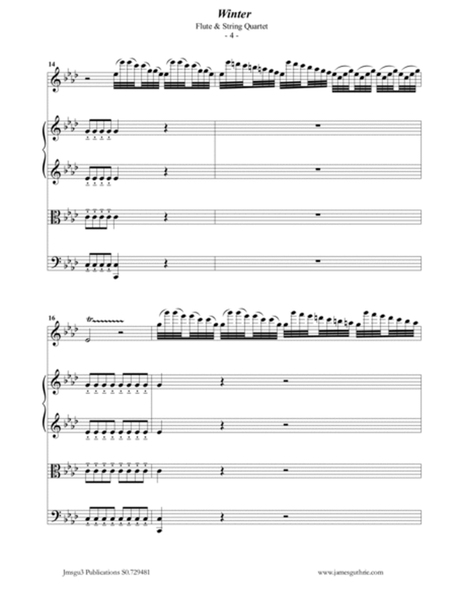 Vivaldi: Winter from the Four Seasons for Flute & String Quartet image number null