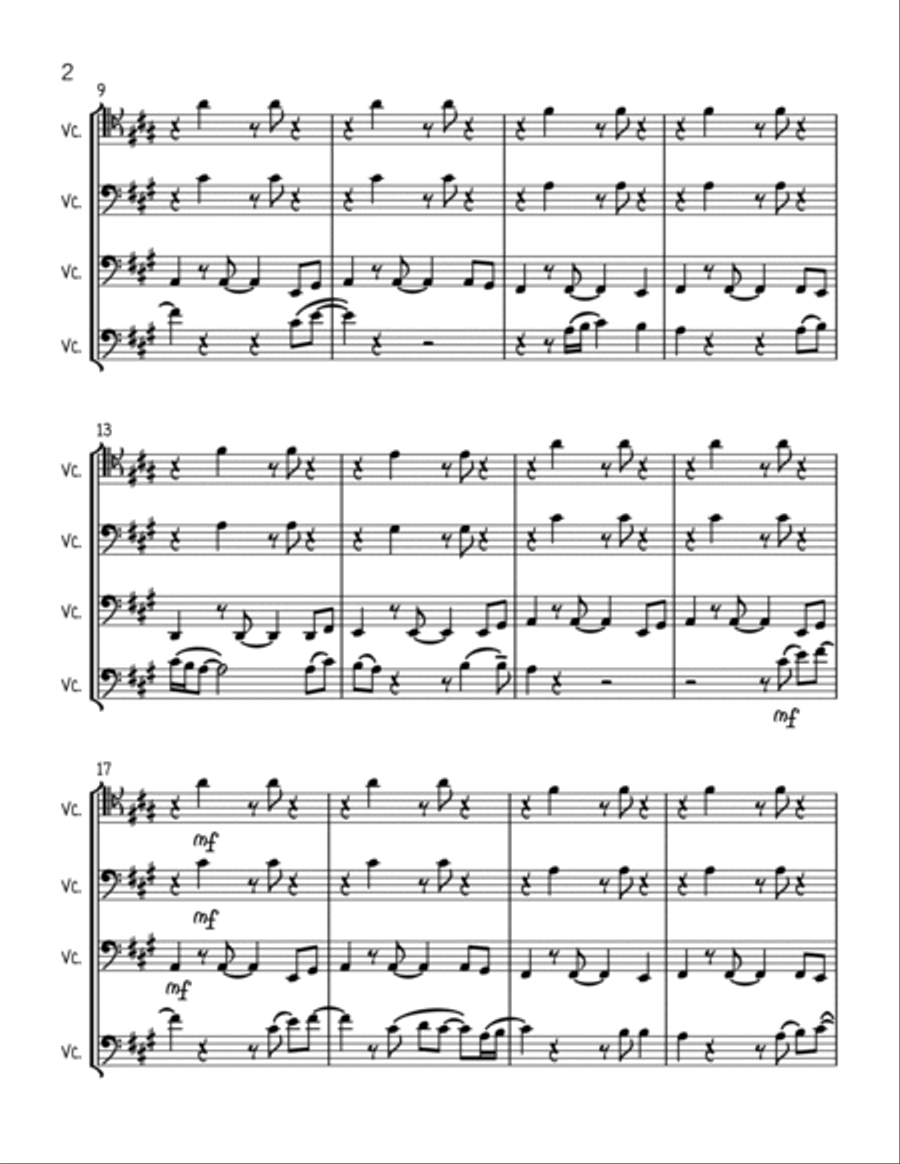 Stand By Me String Quartet scores gallery preview page 2
