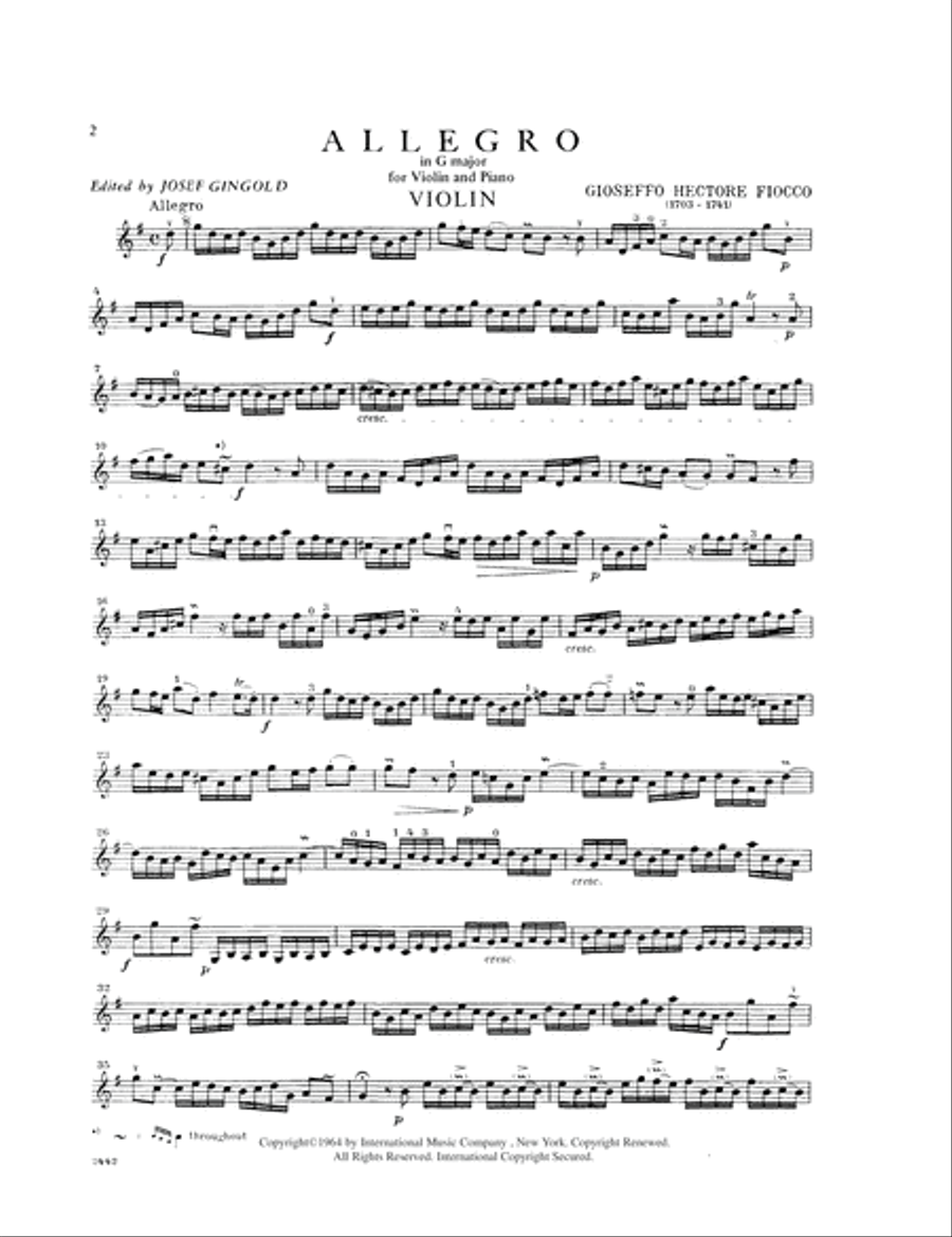 Allegro Violin Solo scores gallery preview page 2
