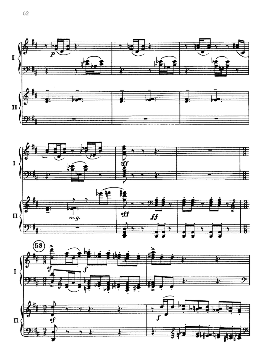 Symphonic Dances, Opus 45 - III. Lento assai / Allegro vivace - Piano Duo (2 Pianos, 4 Hands) Piano Duet scores gallery preview page 3