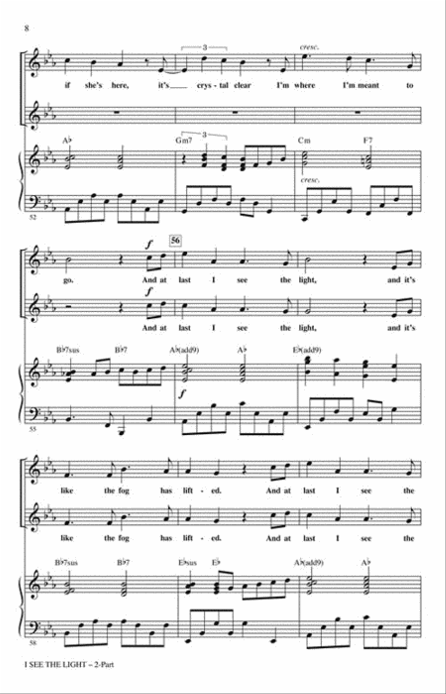 I See the Light I See the Light 2-Part scores gallery preview page 2