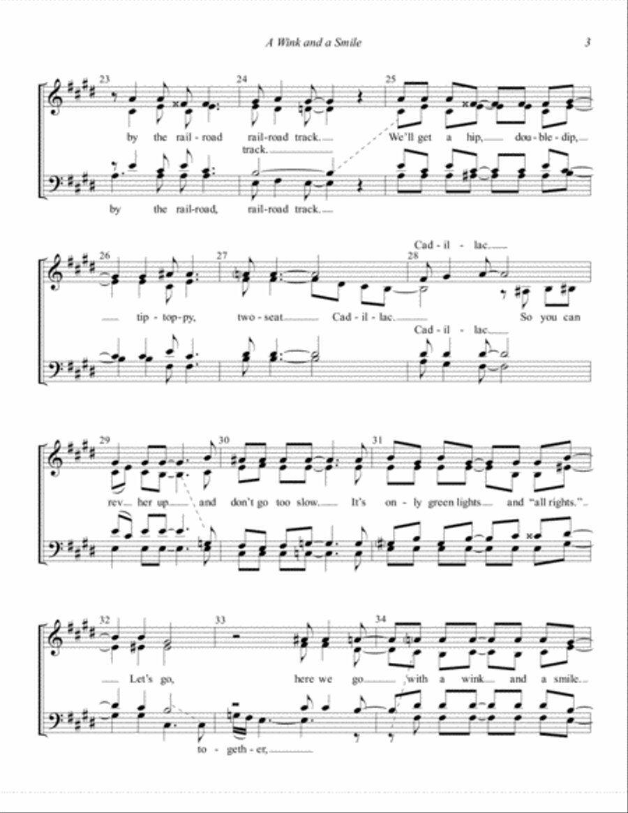 A Wink And A Smile (arr. Kim Brittain) 4-Part scores gallery preview page 3