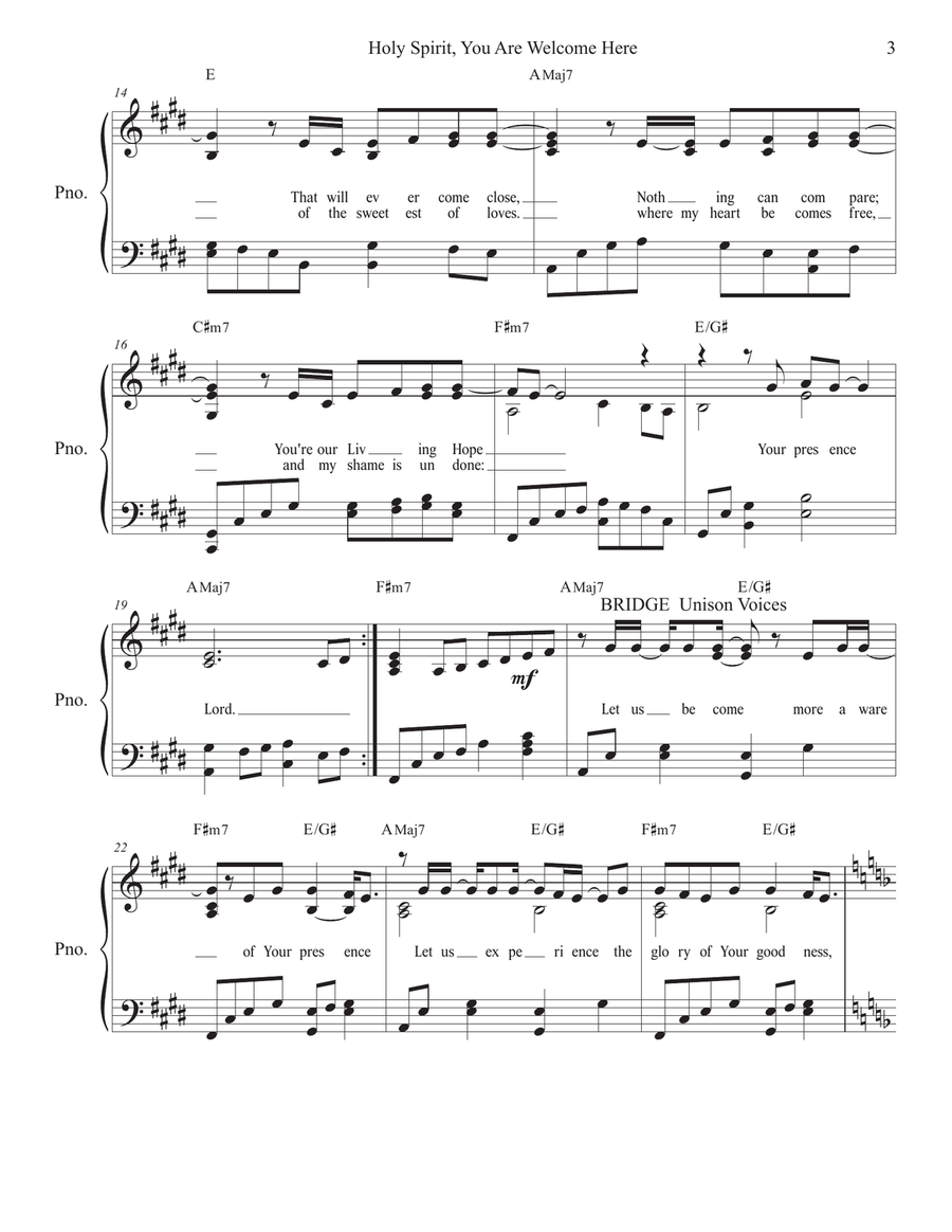 Holy Spirit Holy Spirit Choir scores gallery preview page 3