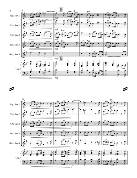 Handel - Behold the Lamb of God (from Messiah) (for Saxophone Quartet SATB or AATB & optional Organ) image number null