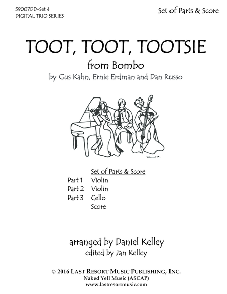 Toot, Toot, Toostie for String Trio- Violin, Violin, Cello
