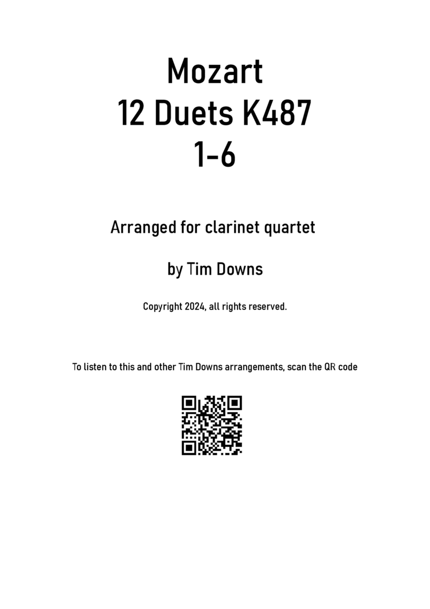 Clarinet quartets K487 1-6 image number null