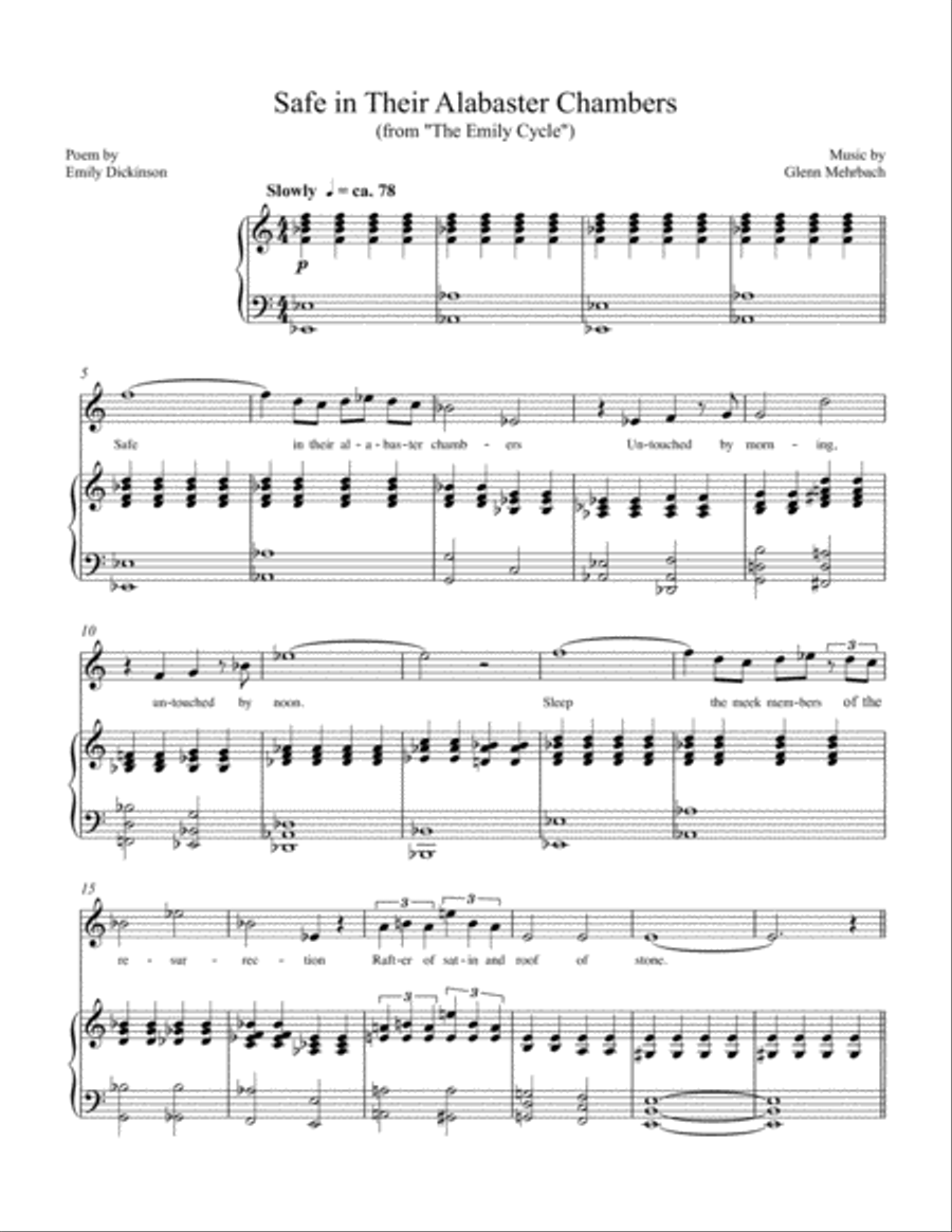 Safe In Their Alabaster Chambers Small Ensemble scores gallery preview page 1