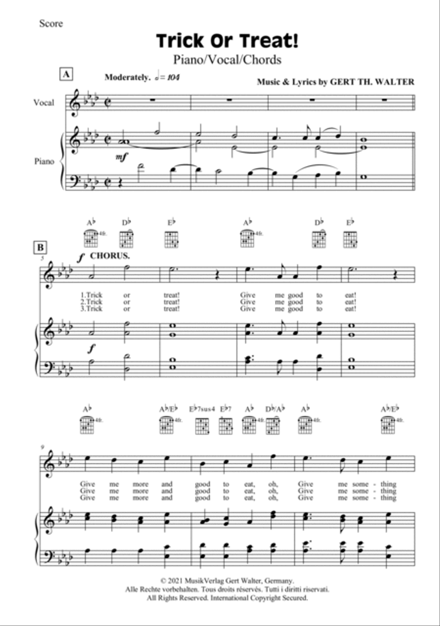 Trick Or Treat! Alto Saxophone scores gallery preview page 2