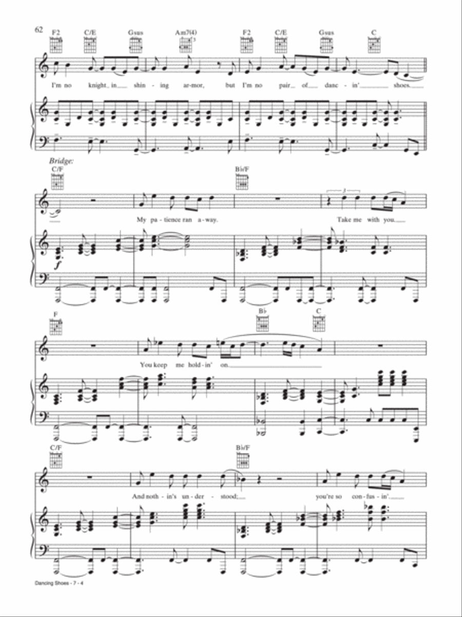 Dancing Shoes Piano, Vocal, Guitar scores gallery preview page 4