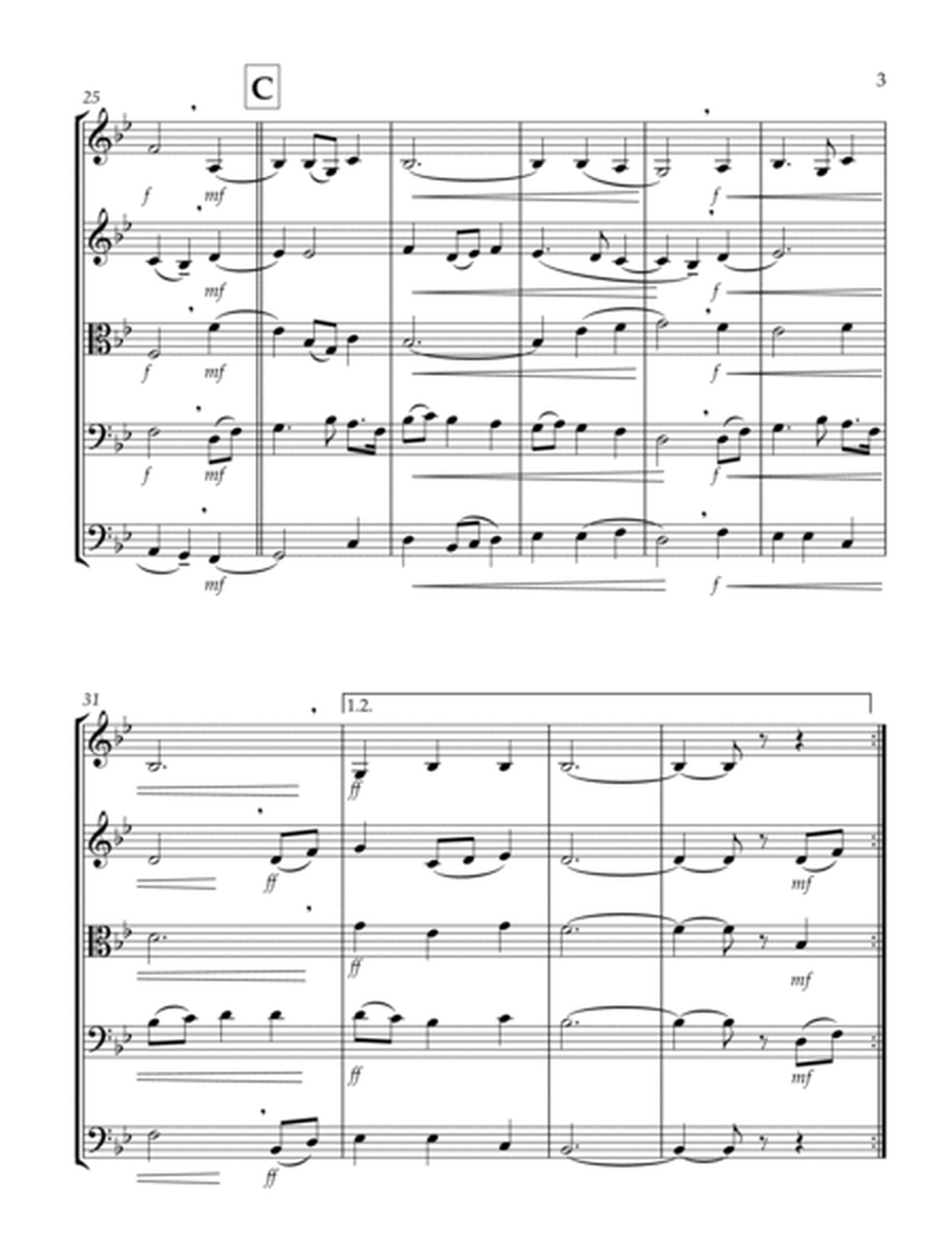 Thaxted (hymn tune based on excerpt from "Jupiter" from The Planets) (Bb) (String Quintet - 2 Violin image number null