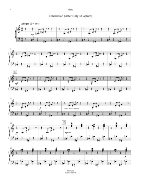 Prairie Night And Celebration (from Billy The Kid) - Piano