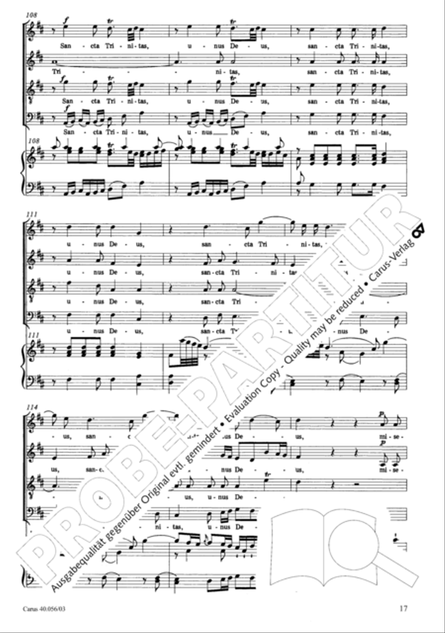 Litaniae Lauretanae B.M.V. in D 4-Part scores gallery preview page 18