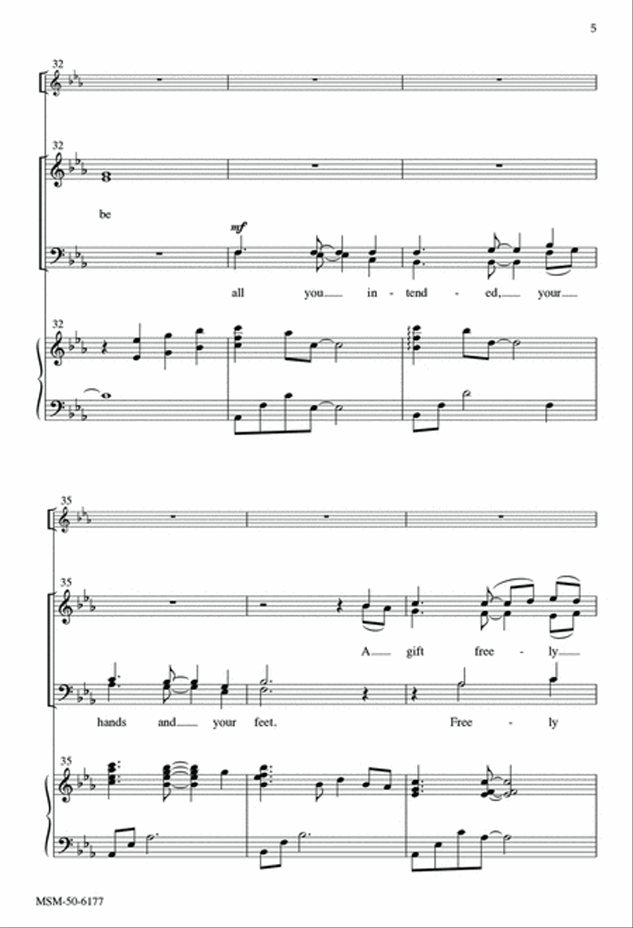 Be Thou My Vision 4-Part scores gallery preview page 5