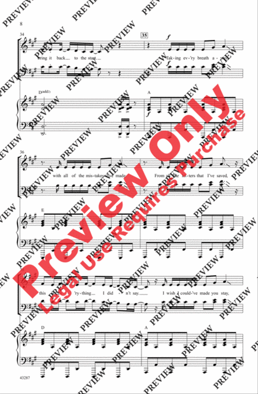Everything I Didn't Say - SoundTrax CD (CD only) Choir scores gallery preview page 8