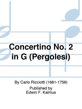 Concertino No. 2 in G (Pergolesi)