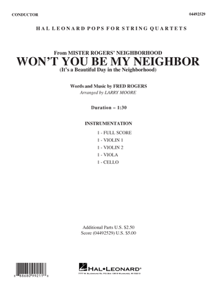 Won't You Be My Neighbor? (It's a Beautiful Day in the Neighborhood) - Conductor Score (Full Score)