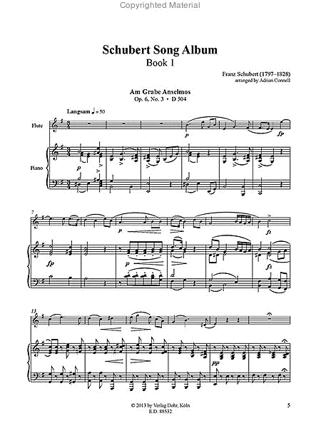 Schubert Song Album I (für Flöte und Klavier)
