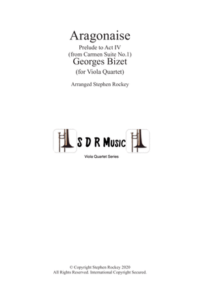 Book cover for Aragonaise from Carmen for Viola Quartet