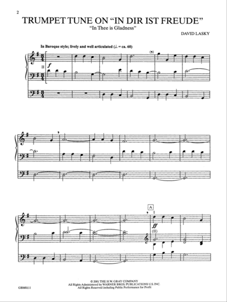 Seven Trumpet Tunes on Festive Hymns, Volume II Organ scores gallery preview page 3