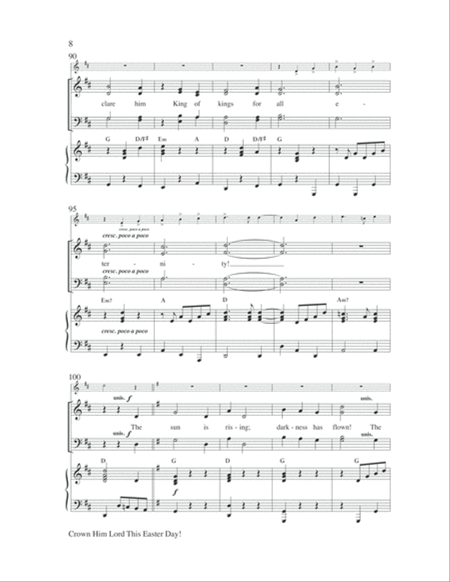 Crown Him Lord This Easter Day! 4-Part scores gallery preview page 9