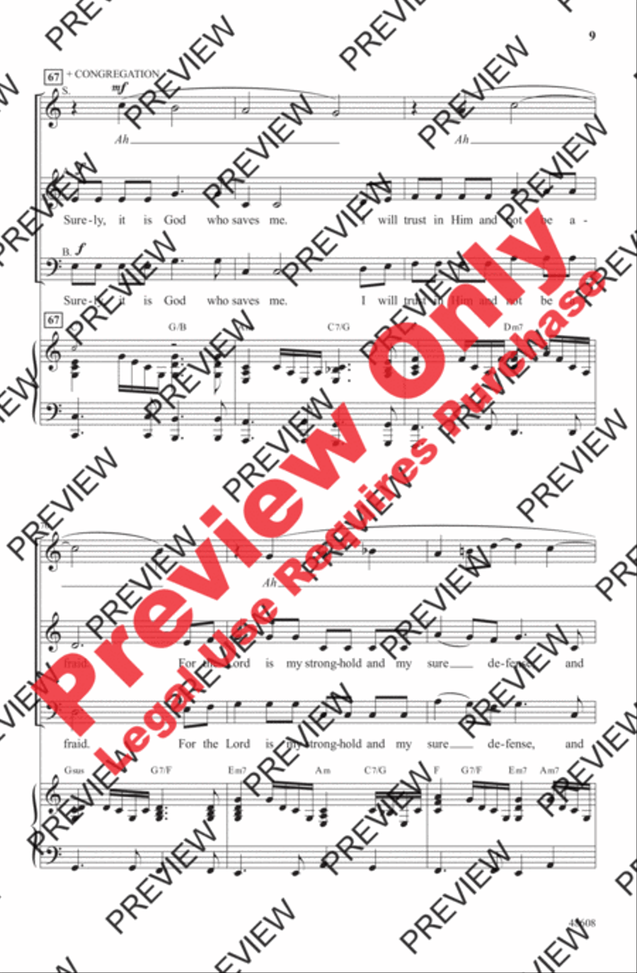 The First Song of Isaiah 3-Part scores gallery preview page 9