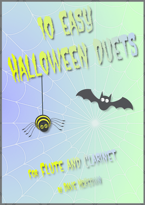 Book cover for 10 Easy Halloween Duets for Flute and Clarinet