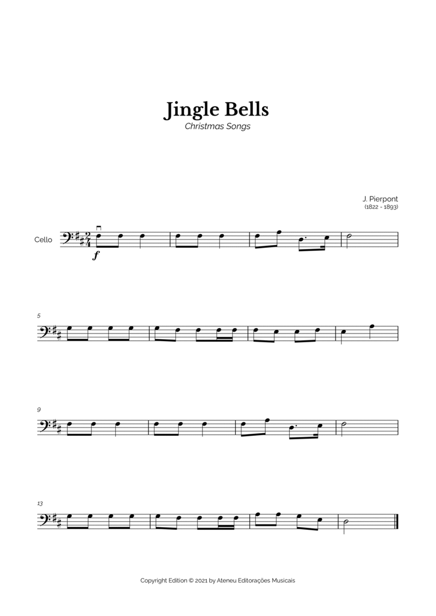 Jingle Bells for Easy Cello Solo image number null