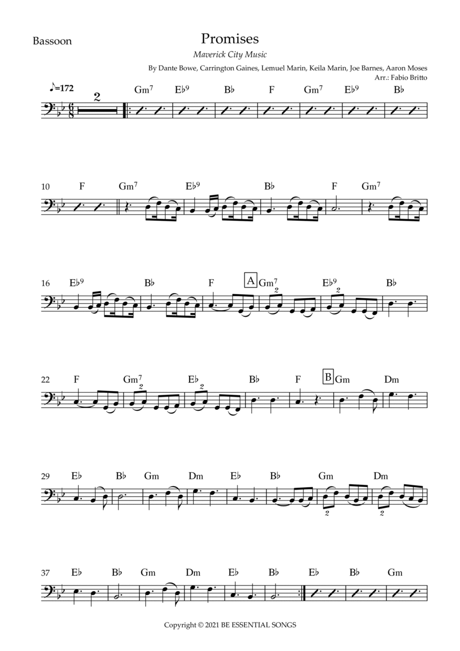 Promises Bassoon Solo scores gallery preview page 1