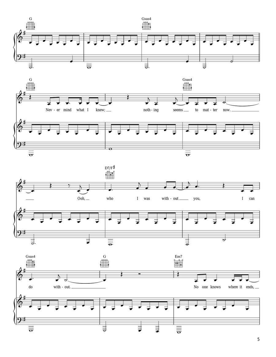 The Light Piano, Vocal, Guitar scores gallery preview page 5