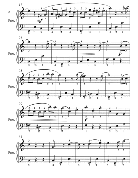 Voices of Spring Opus 410 Easy Piano Sheet Music