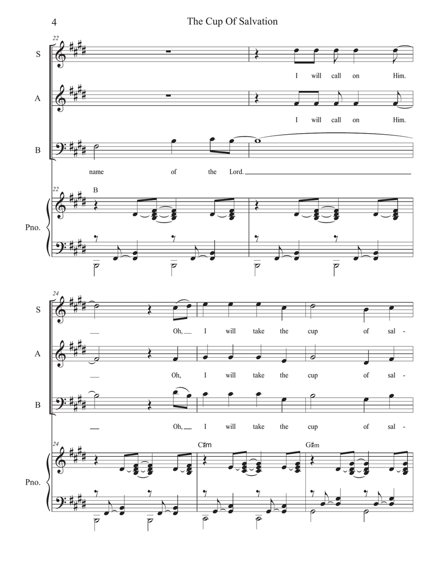 The Cup Of Salvation (Vocal Trio - (SAB) 3-Part scores gallery preview page 4