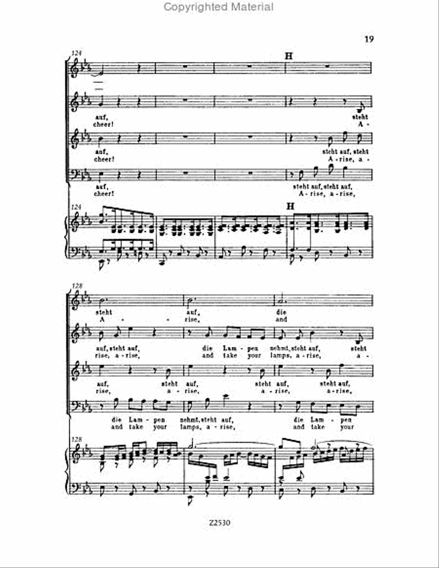 Wachet auf, ruft uns die Stimme, BWV 140 Choir scores gallery preview page 19